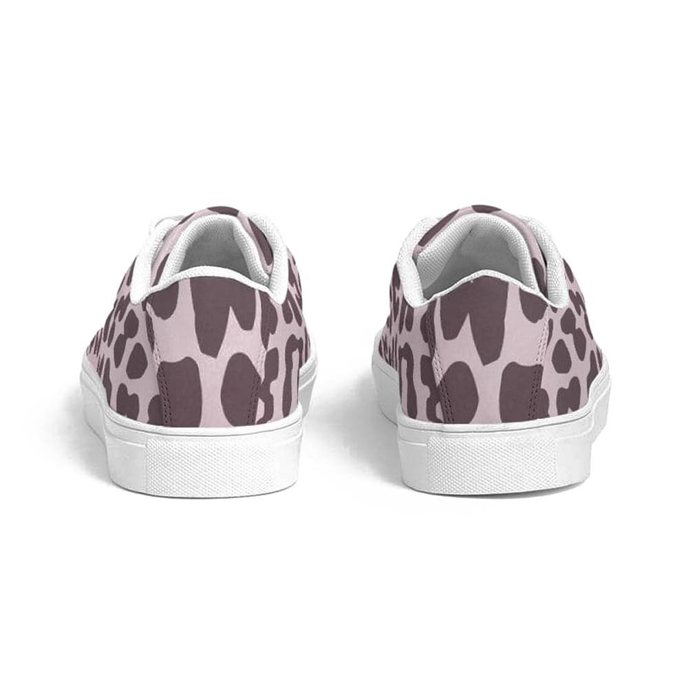Womens Sneakers - Low Top Sports Shoes Pink Leopard Print - Womens | Sneakers