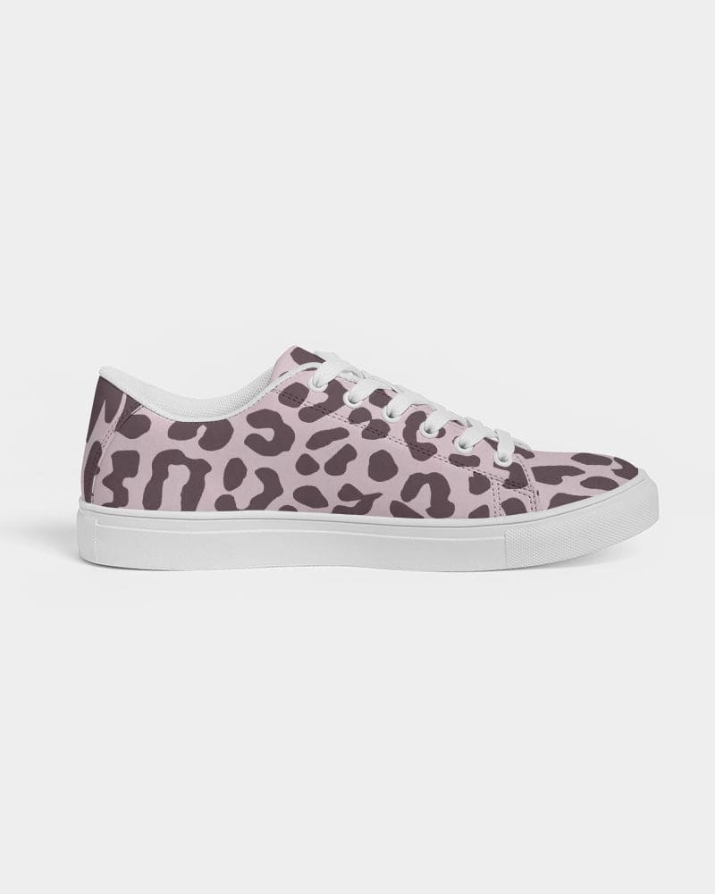 Womens Sneakers - Low Top Sports Shoes Pink Leopard Print - Womens | Sneakers