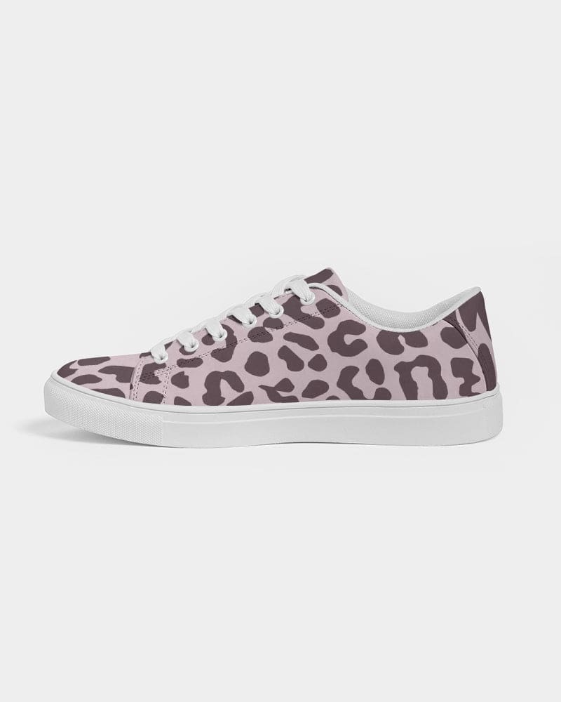 Womens Sneakers - Low Top Sports Shoes Pink Leopard Print - Womens | Sneakers