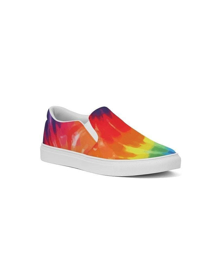 Womens Sneakers - Peace & Love Tie-dye Style Low Top Slip-on Canvas Shoes