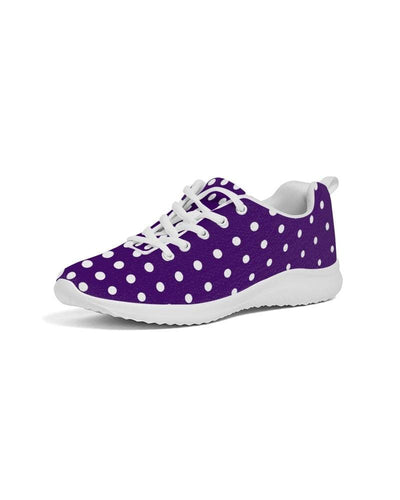 Womens Sneakers - Purple Polka Dot Canvas Sports Shoes / Running - Womens