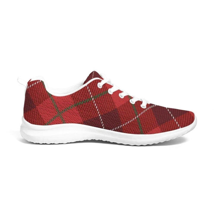 Womens Sneakers - Red Plaid Canvas Sports Shoes / Running - Womens | Sneakers