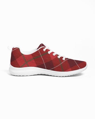 Womens Sneakers - Red Plaid Canvas Sports Shoes / Running - Womens | Sneakers