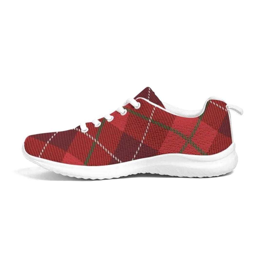 Womens Sneakers - Red Plaid Canvas Sports Shoes / Running - Womens | Sneakers