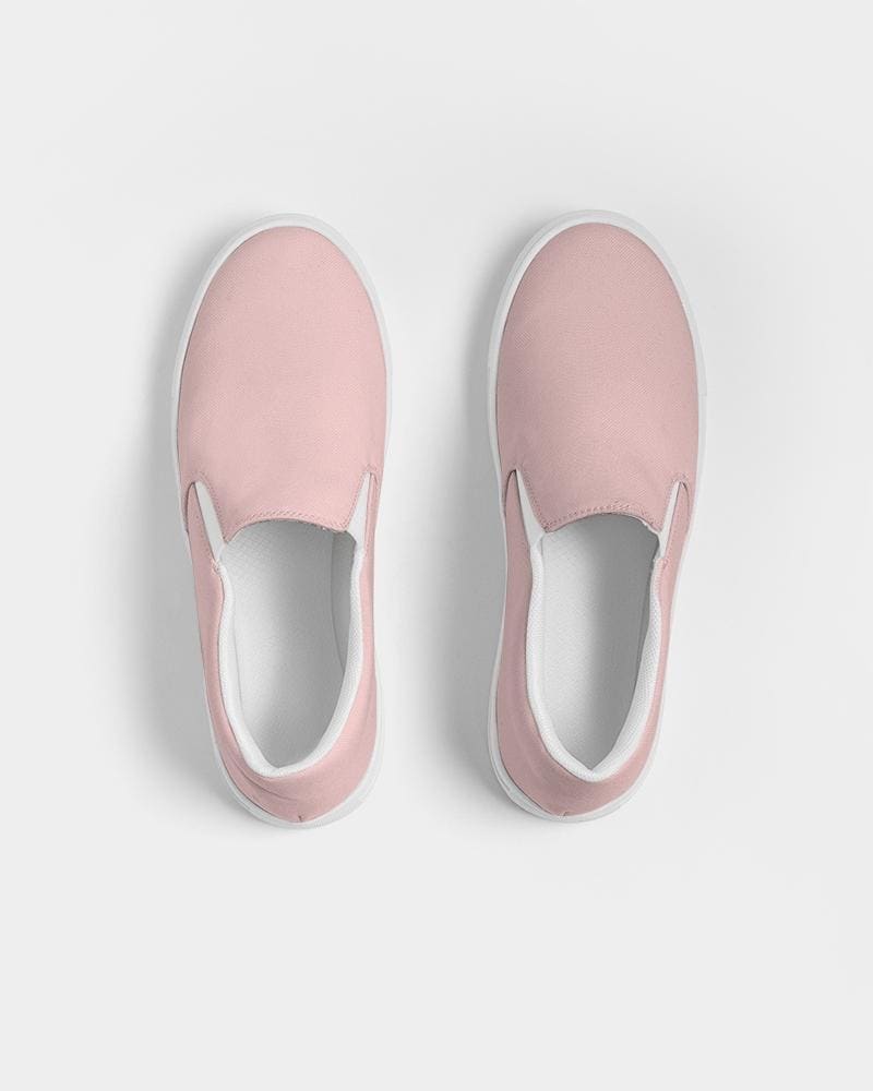 Womens Sneakers - Rose Pink Slip-on Canvas Sports Shoes - Womens | Sneakers