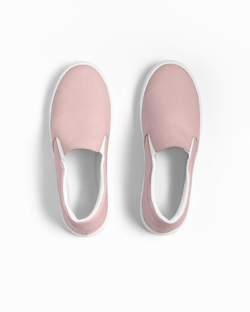 Womens Sneakers - Rose Pink Slip-on Canvas Sports Shoes - Womens | Sneakers