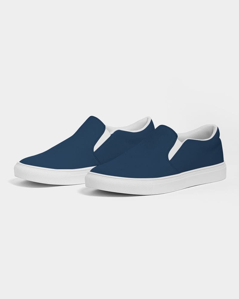 Womens Sneakers - Slip On Canvas Shoes / Navy Blue - Womens | Sneakers