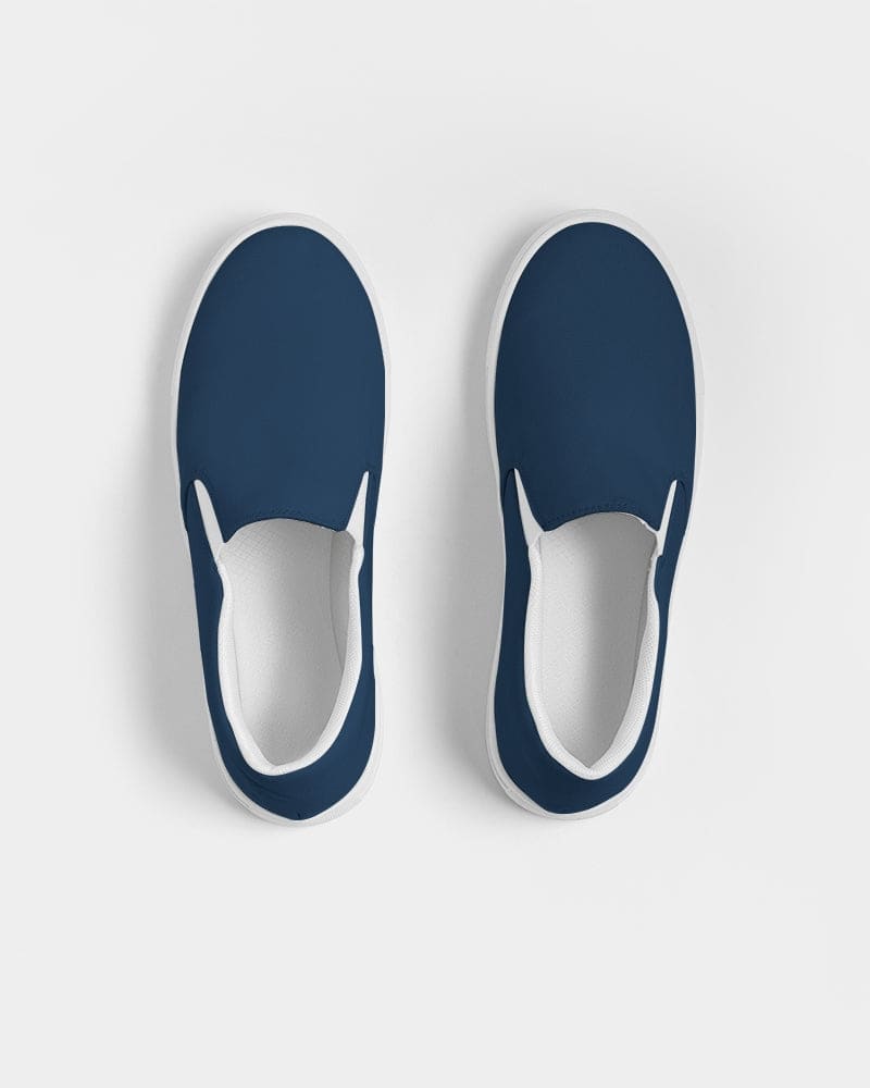 Womens Sneakers - Slip On Canvas Shoes / Navy Blue - Womens | Sneakers