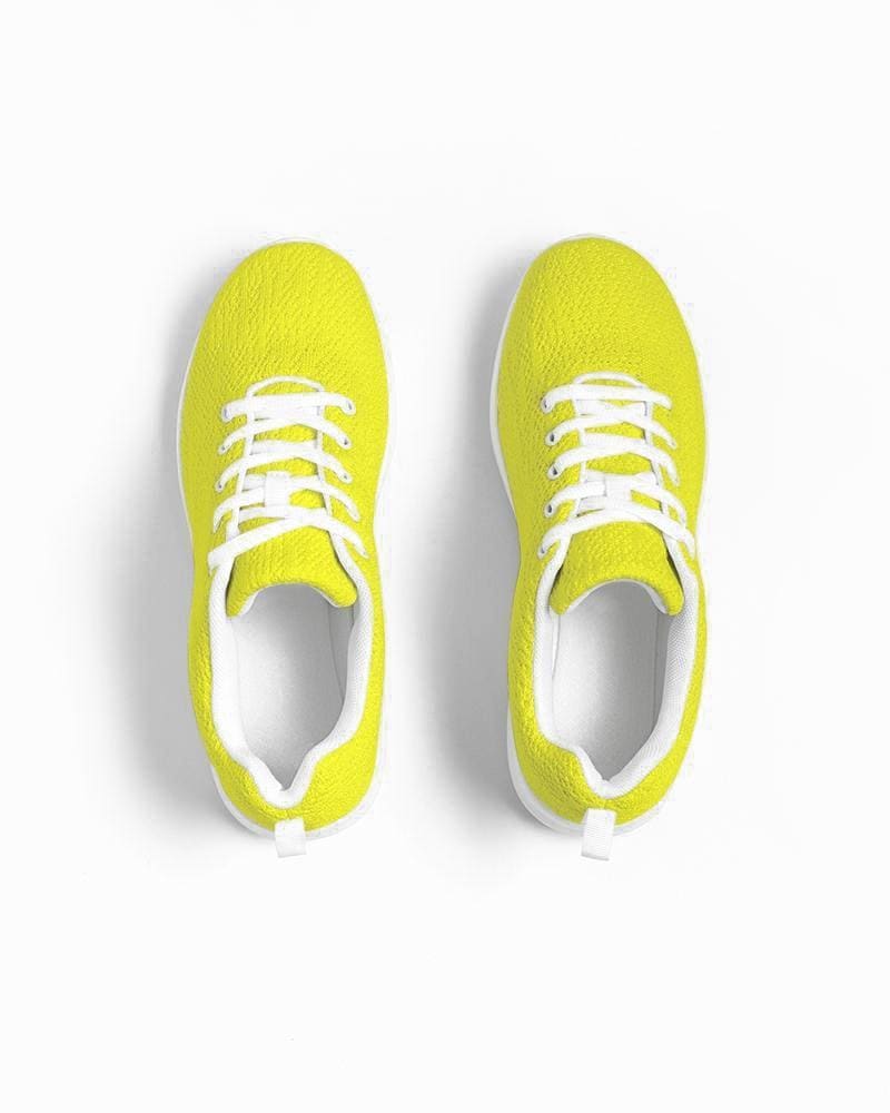 Womens Sneakers - Yellow Canvas Sports Shoes / Running - Womens/Sneakers