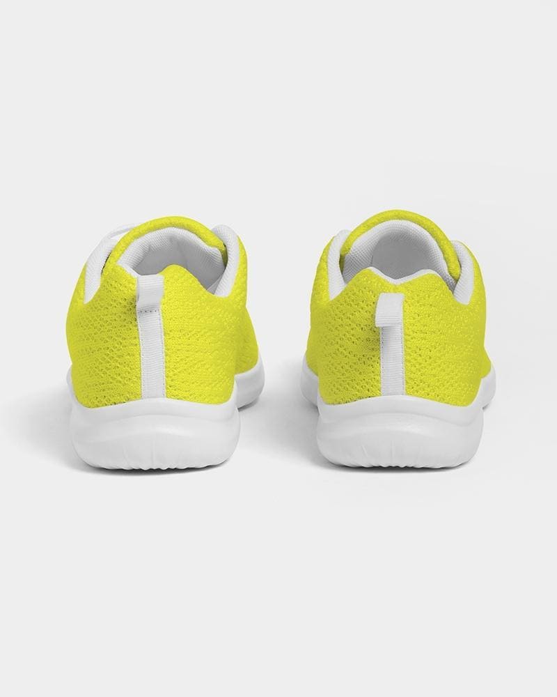 Womens Sneakers - Yellow Canvas Sports Shoes / Running - Womens/Sneakers