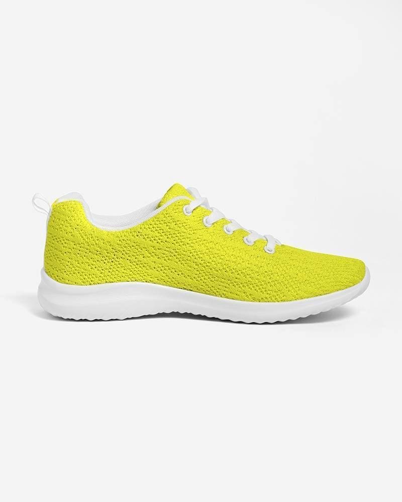 Womens Sneakers - Yellow Canvas Sports Shoes / Running - Womens/Sneakers