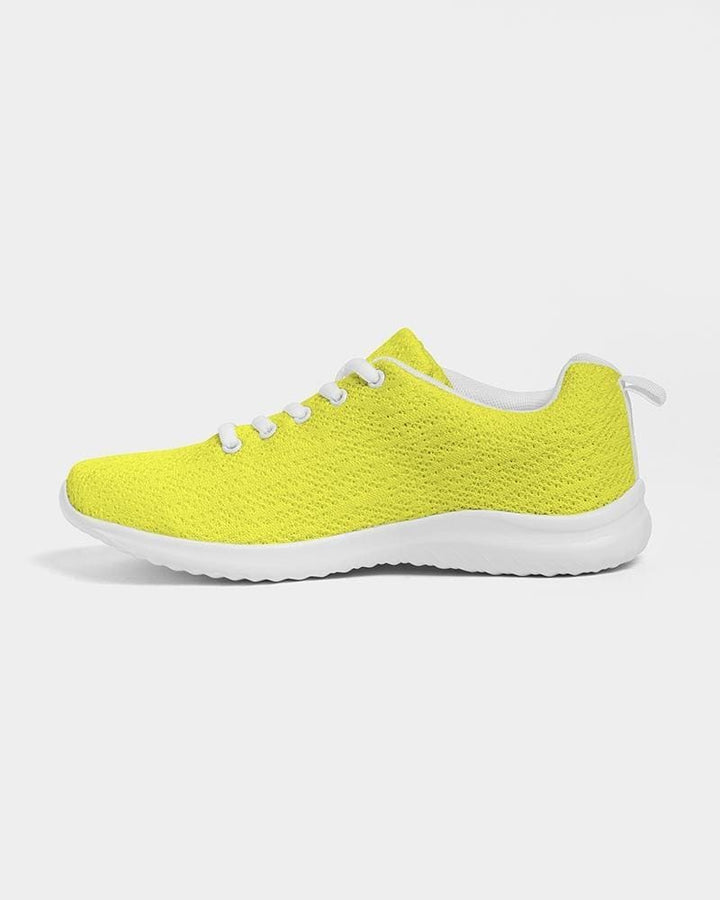 Womens Sneakers - Yellow Canvas Sports Shoes / Running - Womens/Sneakers