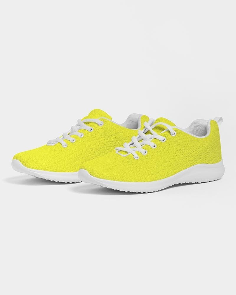 Womens Sneakers - Yellow Canvas Sports Shoes / Running - Womens/Sneakers