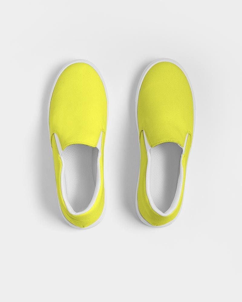 Womens Sneakers - Yellow Canvas Sports Shoes / Slip-on - Womens | Sneakers