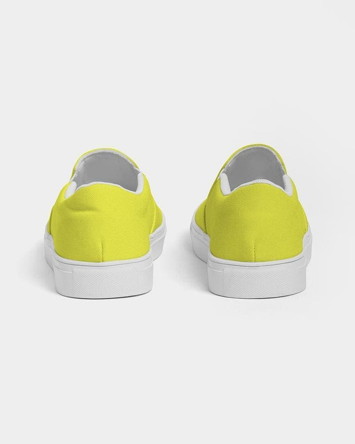 Womens Sneakers - Yellow Canvas Sports Shoes / Slip-on - Womens | Sneakers