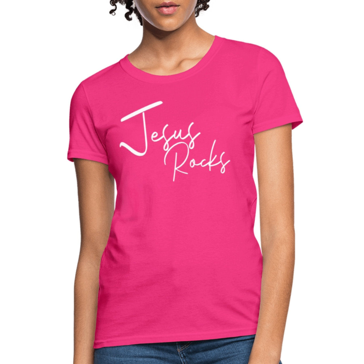 Womens T-shirt Jesus Rocks Graphic Tee - Womens | T-Shirts