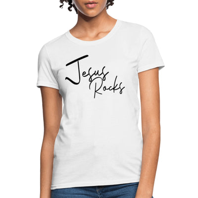 Womens T-shirt Jesus Rocks Graphic Tee - Womens | T-Shirts