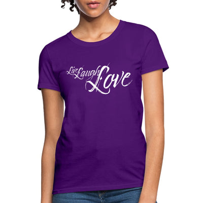 Womens T-shirt Live Laugh Love Graphic Tee - Womens | T-Shirts