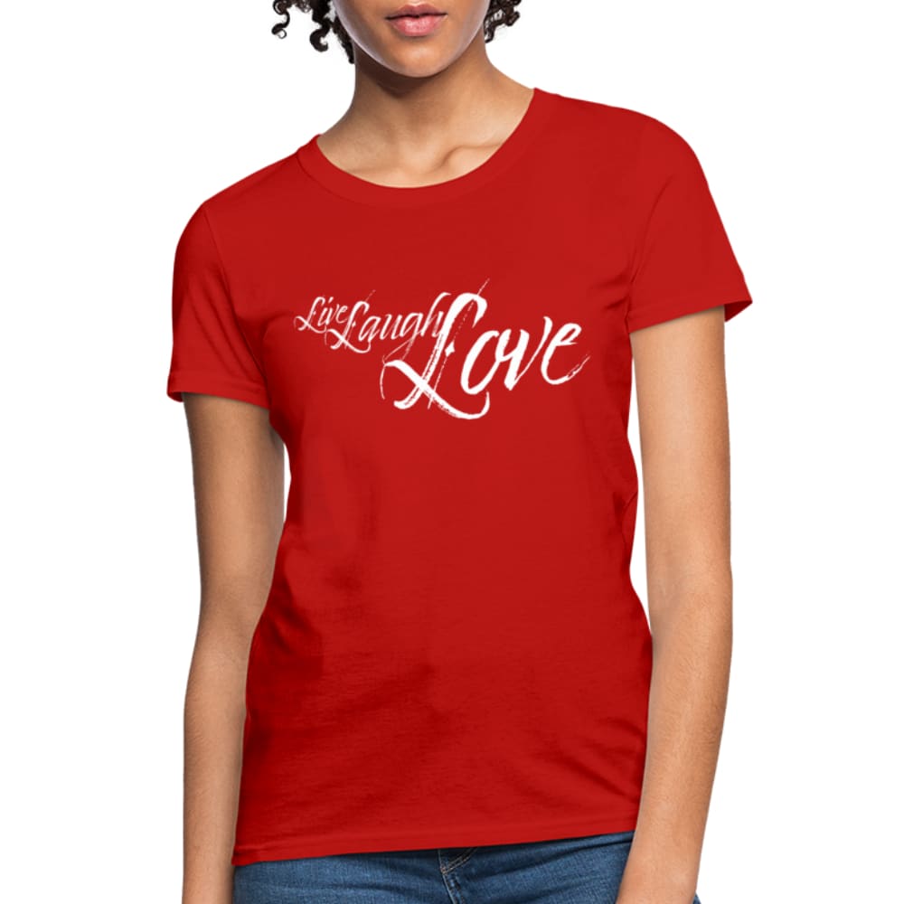 Womens T-shirt Live Laugh Love Graphic Tee - Womens | T-Shirts