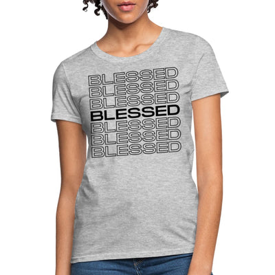 Womens T-shirt - Soft Fit Blessed - Black Graphic Tee - Womens | T-Shirts