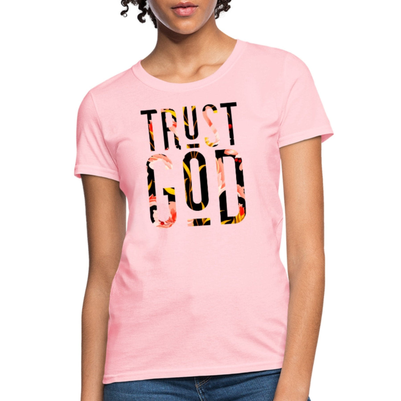 Womens T-shirt Trust God Floral Graphic Tee - Womens | T-Shirts