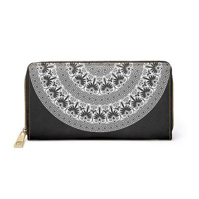 Womens Wallet Zip Purse Black & White Geometric Aztec - Bags | Wallets