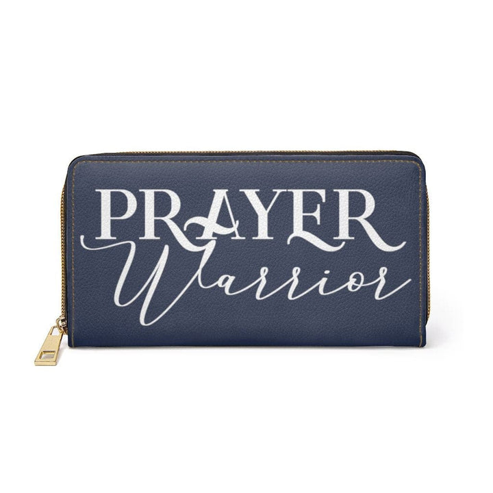 Womens Wallet Zip Purse Dark Blue & White Prayer Warrior - Bags | Zipper Wallets