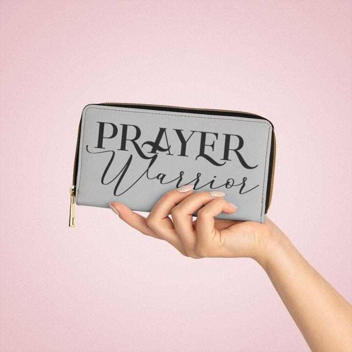 Womens Wallet Zip Purse Grey & Black Prayer Warrior - Bags | Zipper Wallets