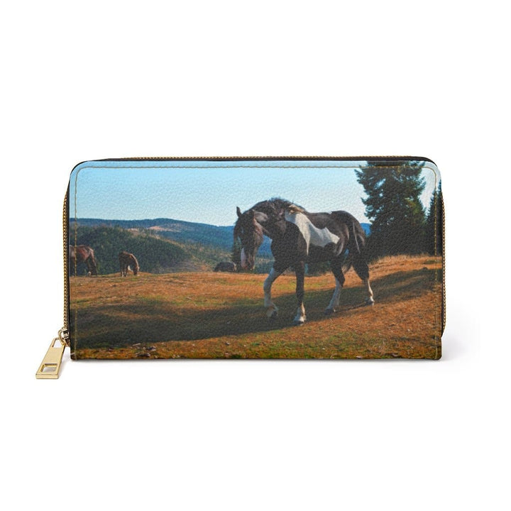 Womens Wallet - Zip Purse - Landscape and Horse Grphic Purse - Bags/Zipper