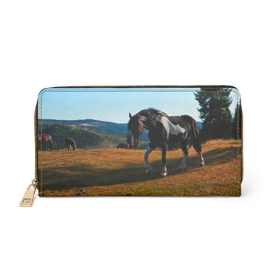 Womens Wallet Zip Purse Landscape & Horse Grphic Purse - Bags | Zipper Wallets