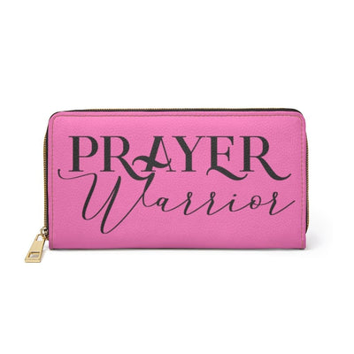 Womens Wallet Zip Purse Pink & Black Prayer Warrior - Bags | Wallets