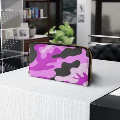 Womens Wallet Zip Purse Pink Camo - Bags | Wallets
