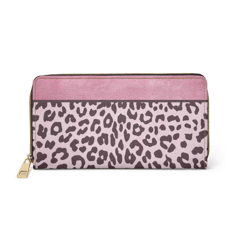 Womens Wallet - Zip Purse - Pink Leopard - Bags/Zipper Wallets