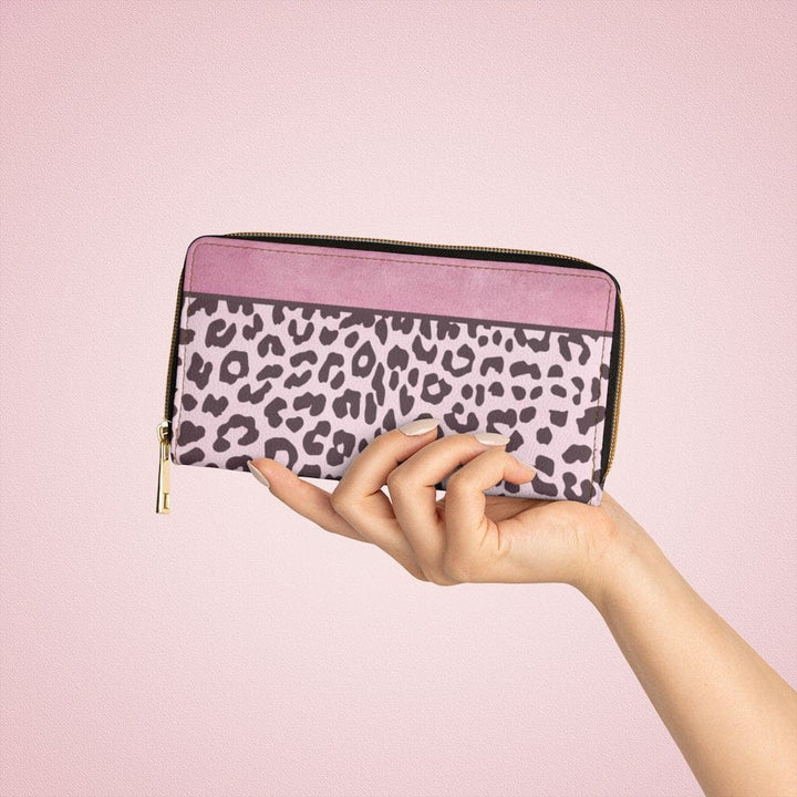 Womens Wallet - Zip Purse - Pink Leopard - Bags/Zipper Wallets