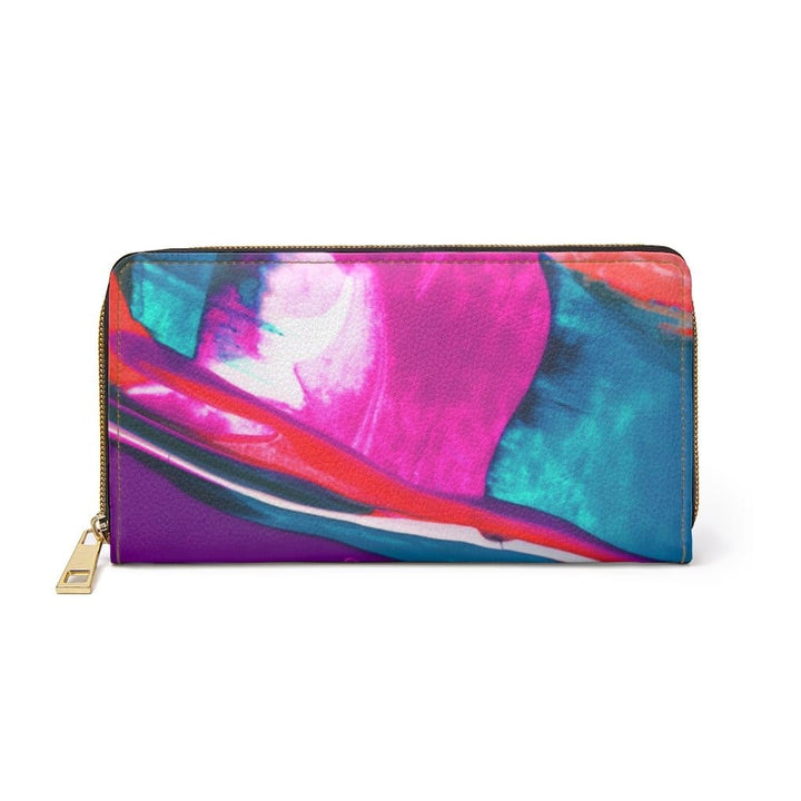 Womens Wallet - Zip Purse - Pink and Purple Multicolor - Bags/Zipper Wallets