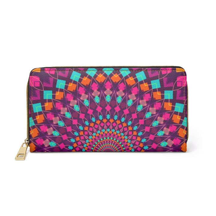 Womens Wallet - Zip Purse - Purple Kaleidoscope - Bags/Zipper Wallets