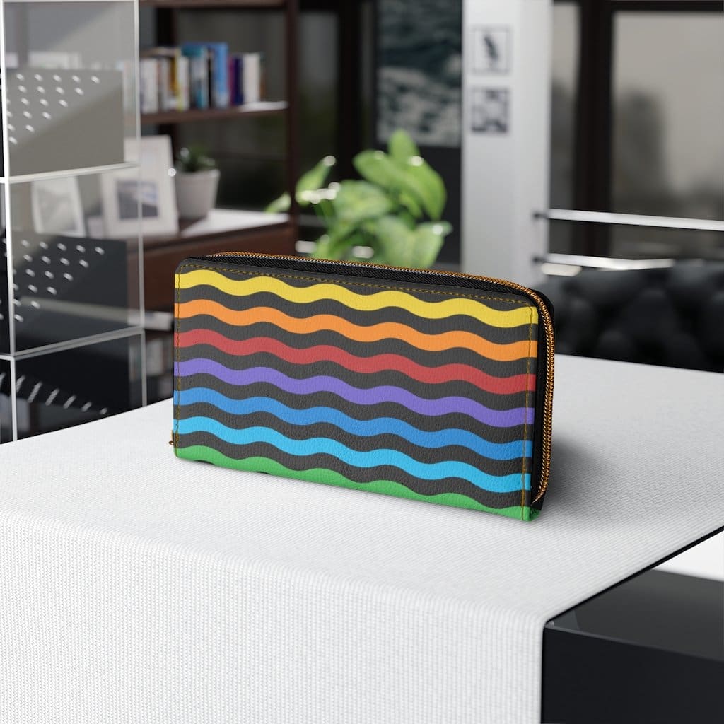 Womens Wallet Zip Purse Rainbow Swirl H-stripe - Bags | Wallets