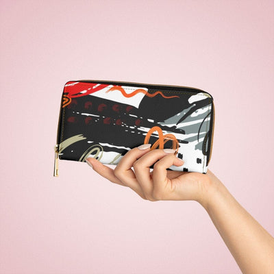 Womens Wallet Zip Purse Red & Black Multicolor - Bags | Wallets