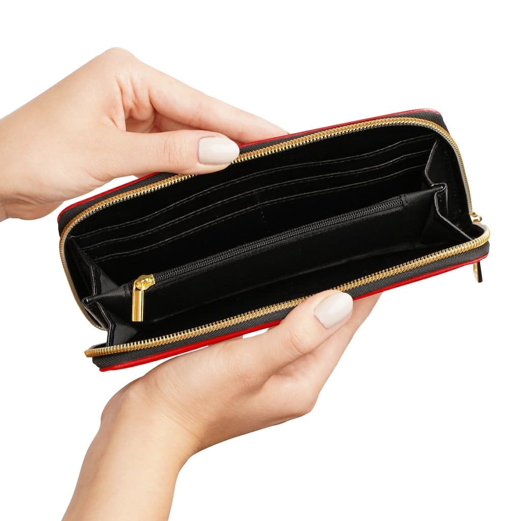 Womens Wallet Zip Purse Red & Black Prayer Warrior - Bags | Wallets