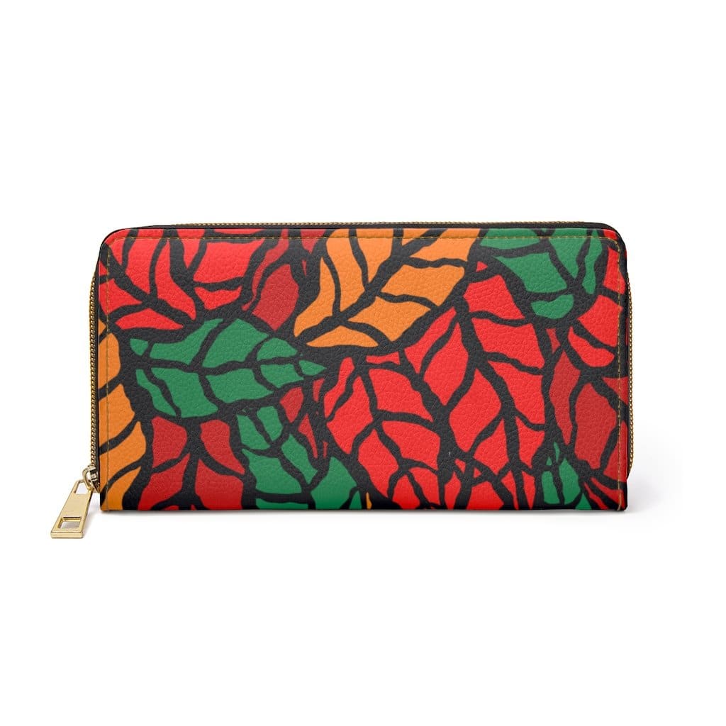 Womens Wallet Zip Purse Red & Green Autumn - Bags | Zipper Wallets