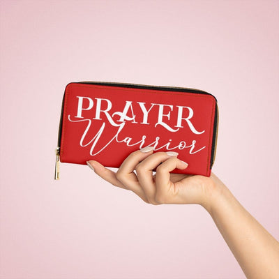 Womens Wallet Zip Purse Red & White Prayer Warrior - Bags | Wallets