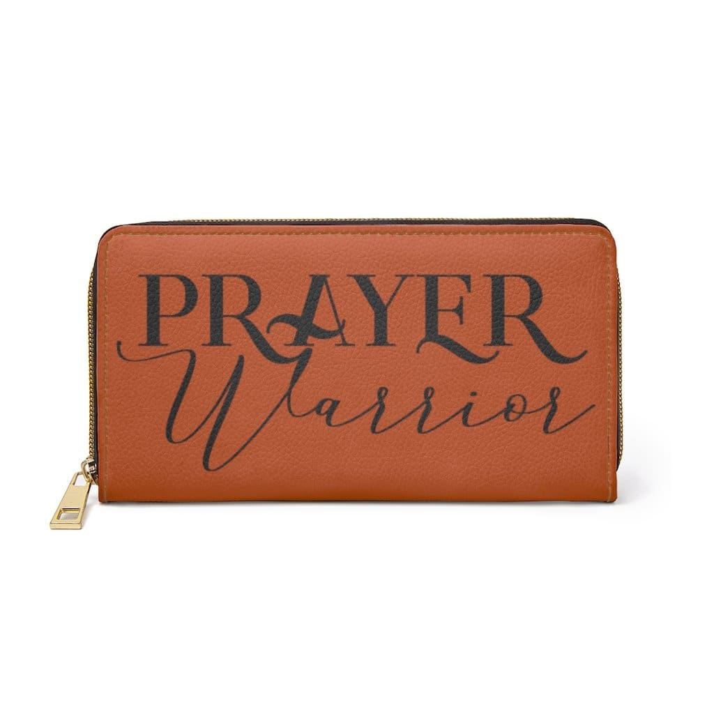 Womens Wallet Zip Purse Rust & Black Prayer Warrior - Bags | Wallets
