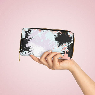 Womens Wallet Zip Purse White & Peach Multicolor - Bags | Zipper Wallets