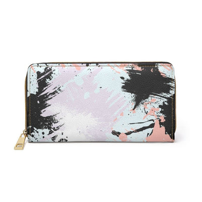 Womens Wallet Zip Purse White & Peach Multicolor - Bags | Zipper Wallets