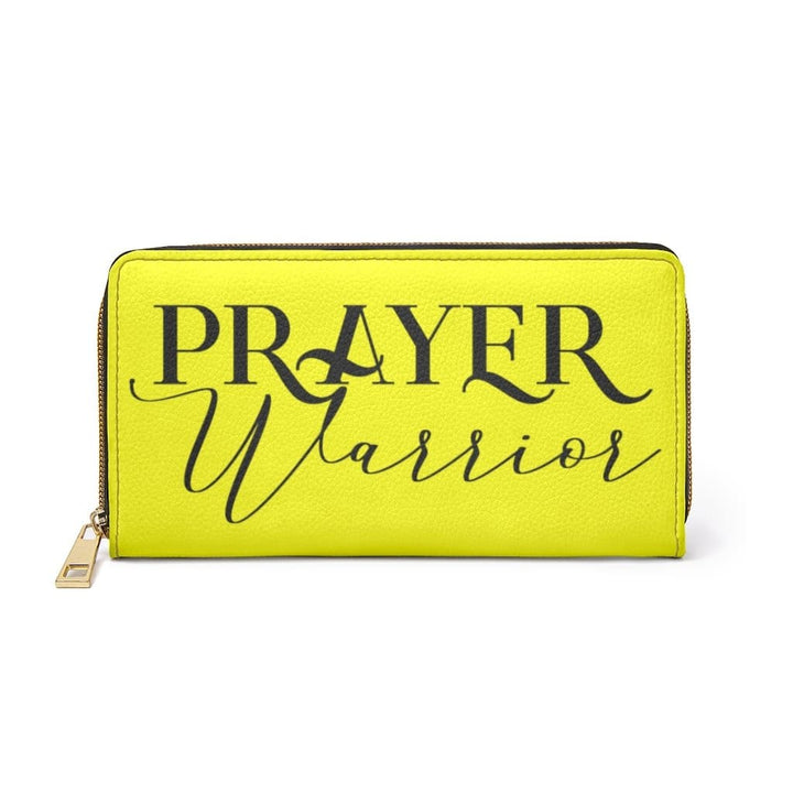 Womens Wallet Zip Purse Yellow & Black Prayer Warrior - Bags | Zipper Wallets