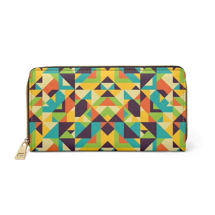 Womens Wallet - Zip Purse - Yellow and Purple Multicolor - Bags/Zipper Wallets