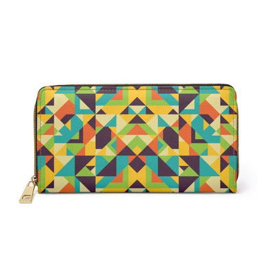 Womens Wallet Zip Purse Yellow & Purple Multicolor - Bags | Wallets