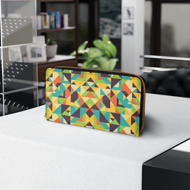 Womens Wallet - Zip Purse - Yellow and Purple Multicolor - Bags/Zipper Wallets