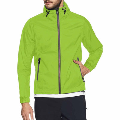 Yellow Green Hooded Windbreaker Jacket - Men / Women - Mens | Jackets