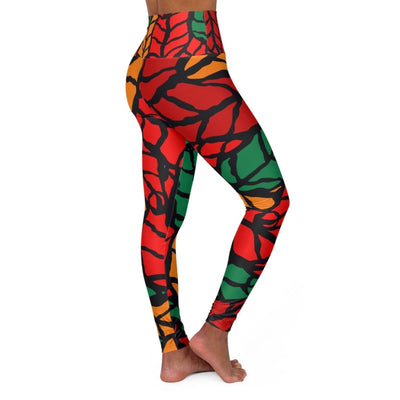 Women Leggings Red And Green Autumn Leaf Style Fitness Pants - Womens | Leggings